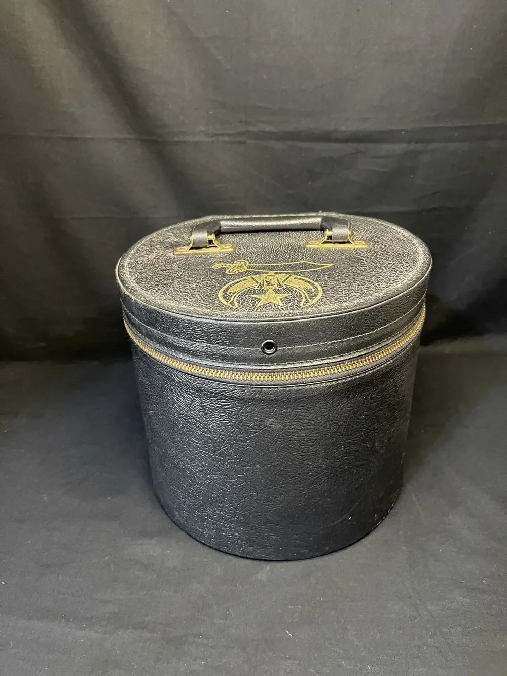 Shriners Fez Hat Hard Case by Anthony Nizzardini Masonic Supply Co Vtg Zippered